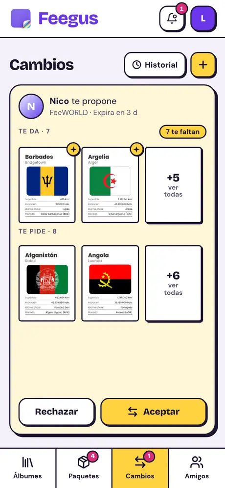 Propuesta de cambio de un amigo